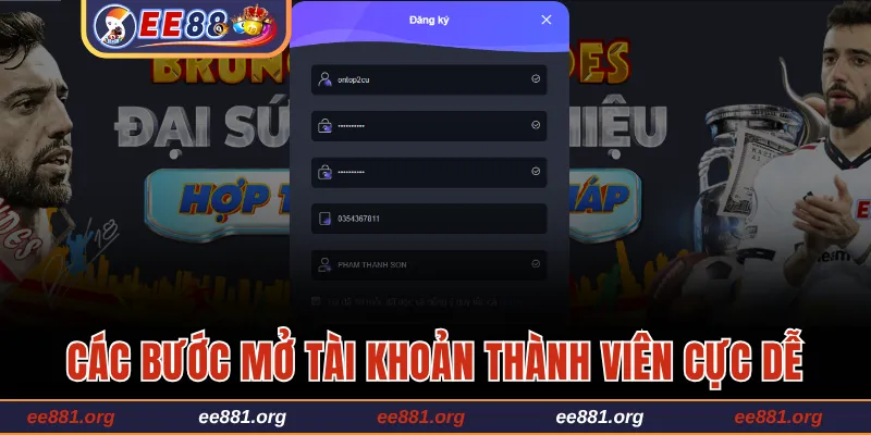 Chia sẻ các bước mở tài khoản thành viên cực dễ