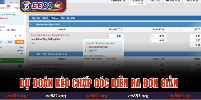 Dự đoán kèo chấp góc diễn ra đơn giản