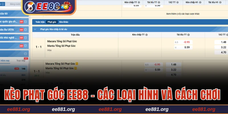 Kèo phạt góc EE88
