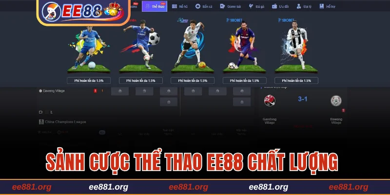 Sảnh cược thể thao EE88 chất lượng