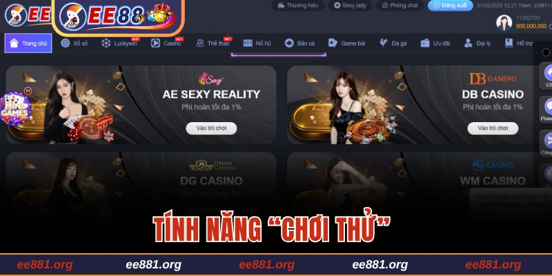 Tính năng “Chơi thử” để khách hàng trải nghiệm